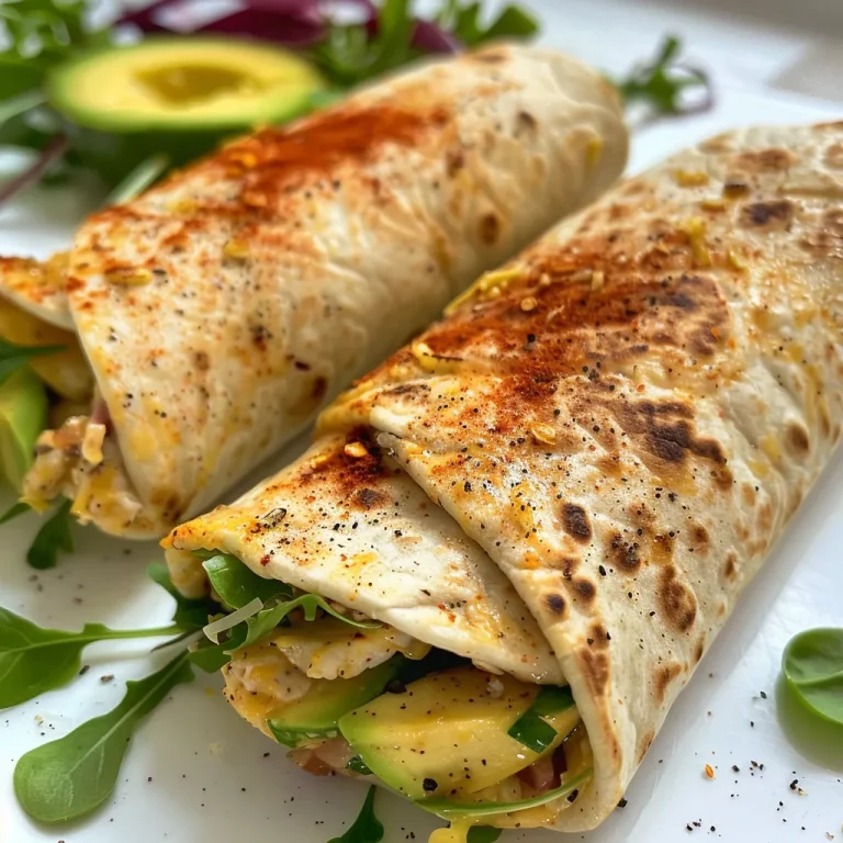 Delikater Hähnchen Wrap in Weizentortilla, angereichert mit frischem Salat und Ranch Dressing.