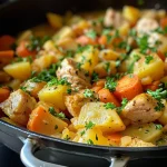 Hähnchenschenkel, die auf einem Bett aus Reis und aromatischen Gewürzen liegen.