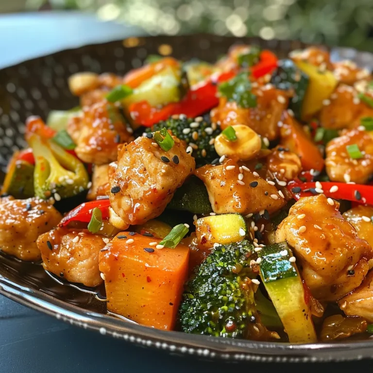 Detailaufnahme von gebratenem Gemüse in einer Schüssel, farbenfroh angerichtet.