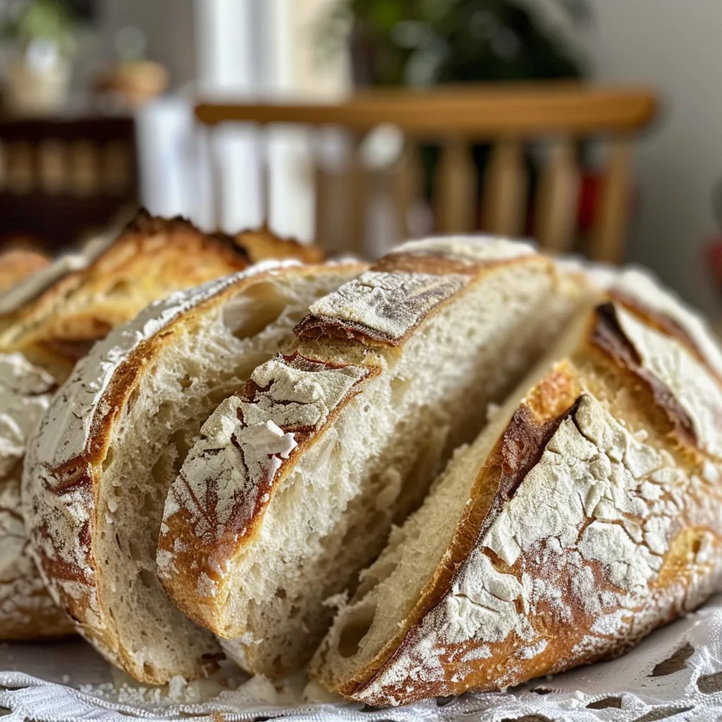Saftiges Knoblauchbrot, aus der Nähe in Seitenansicht fotografiert.