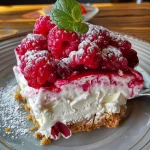 Rhabarber-Dessert mit Mascarpone, elegant in einer weißen Schüssel präsentiert.