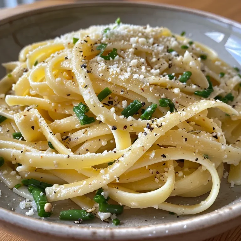 Detailaufnahme einer Schüssel Spargel Pasta, angereichert mit Parmesan und Kräutern.