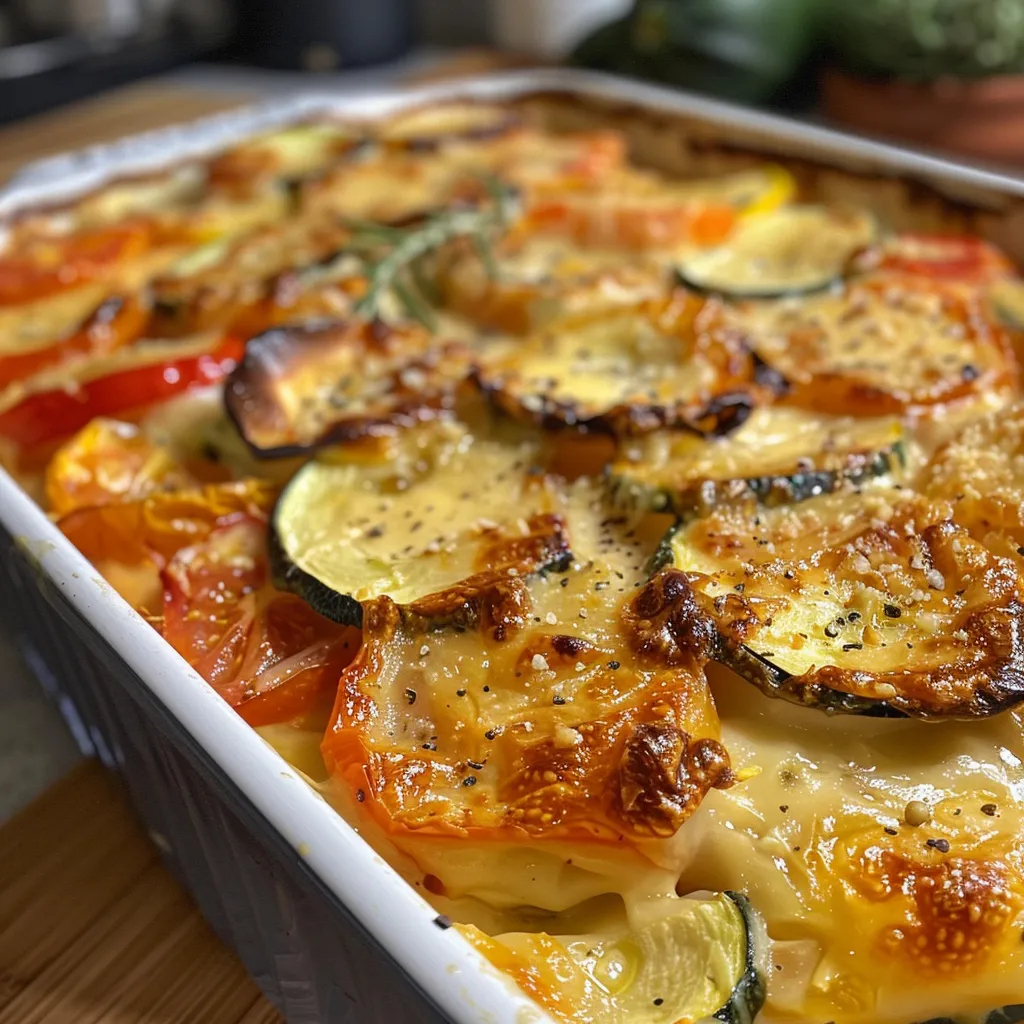 Seitenansicht einer bunten Maultaschenpfanne, gefüllt mit Gemüse.