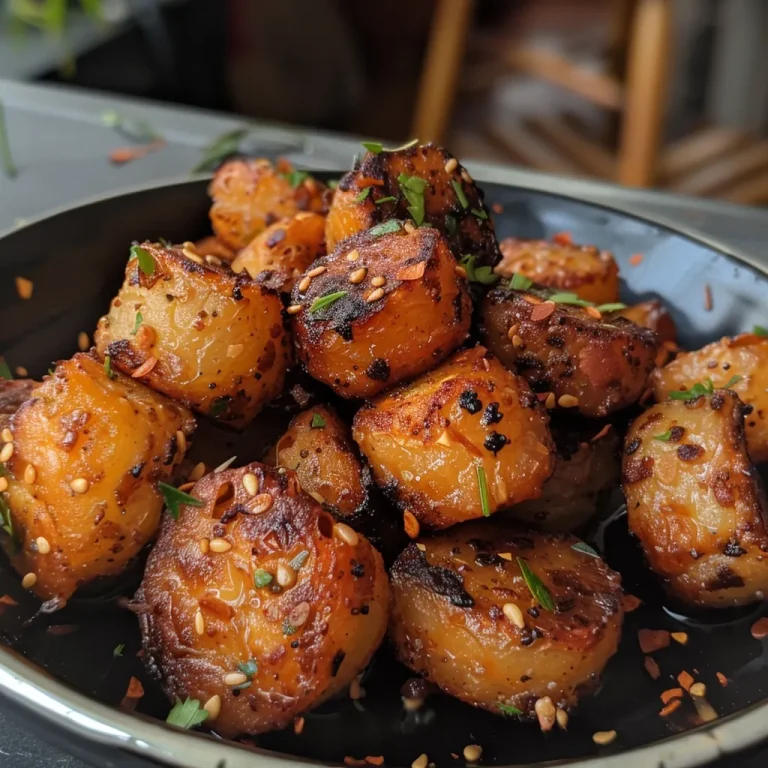 Krosse Kartoffel-Bites für Genießer: Einfach und Lecker aus dem Airfryer Krosse Kartoffel-Bites, die außen goldbraun und innen weich sind, serviert in einer Schüssel.