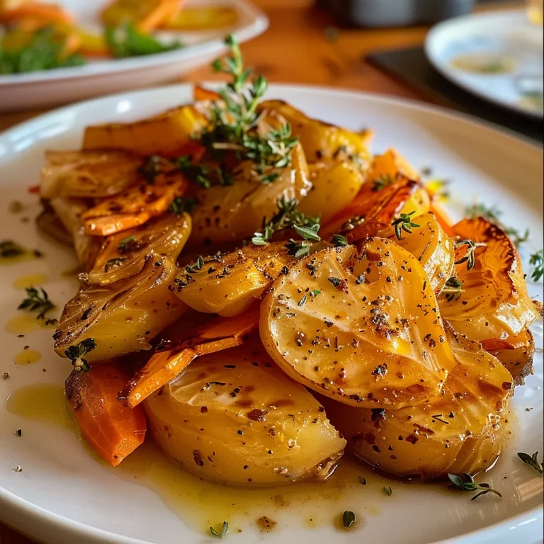 Nahaufnahme von knusprigem Ofenblumenkohl mit Paprika und Knoblauch.