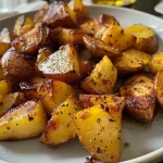 Saftige Kräuterkartoffeln, in einer Schüssel angerichtet.