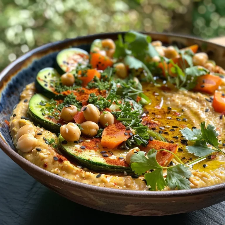 Bunte Schüssel voller Gesundheit: Geröstetes Gemüse und Kichererbsen mit cremigem Tahini Schüssel mit geröstetem Gemüse und Kichererbsen in einer ansprechenden Präsentation.