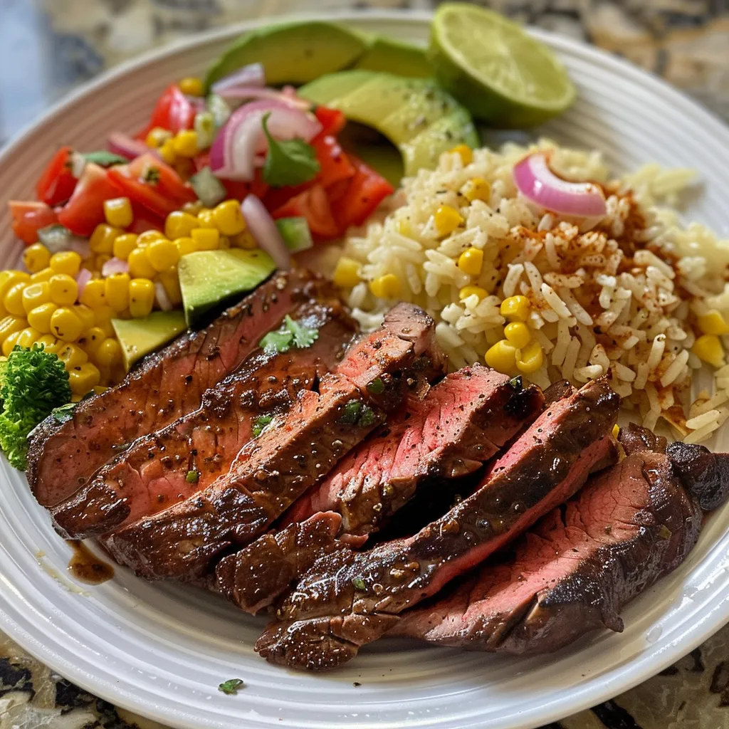 Seitenansicht eines Tacos mit geräuchertem Steak und buntem Gemüse.