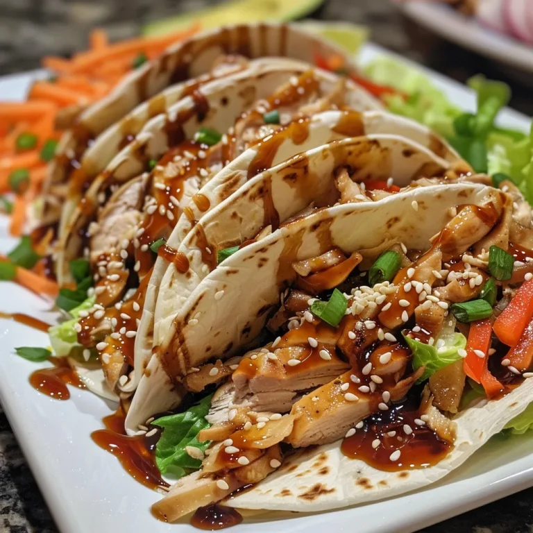 Nahaufnahme eines saftigen Teriyaki-Hühnchen-Wraps mit frischen Zutaten.