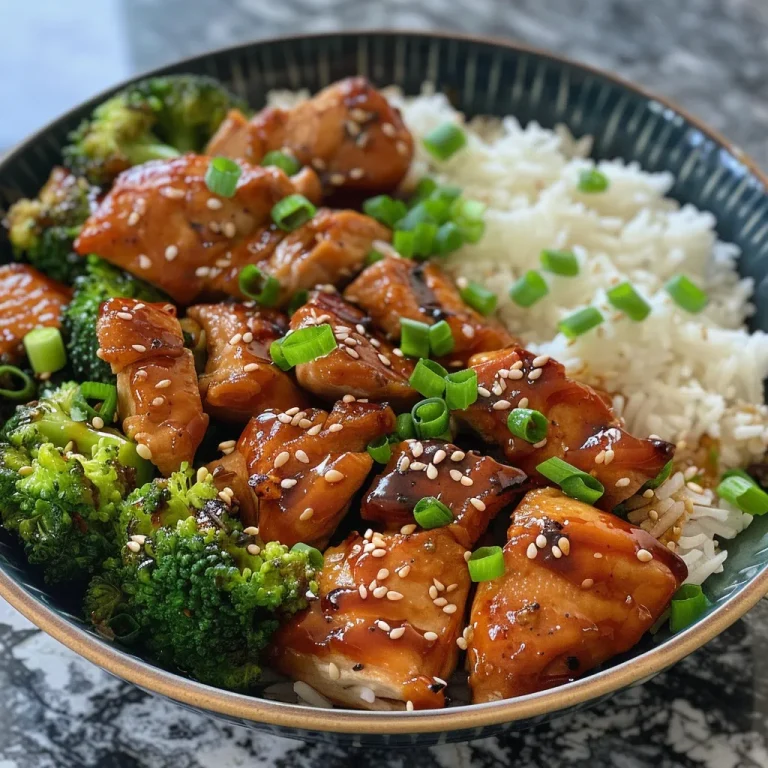 Saftiges Teriyaki-Hähnchen mit Brokkoli und Reis.