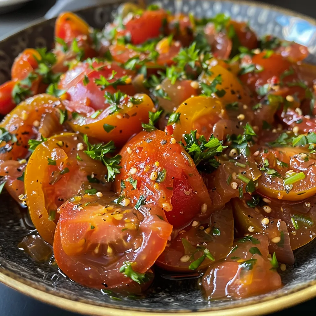 Detailansicht von duftendem Tomatenreis serviert in einer Schüssel.