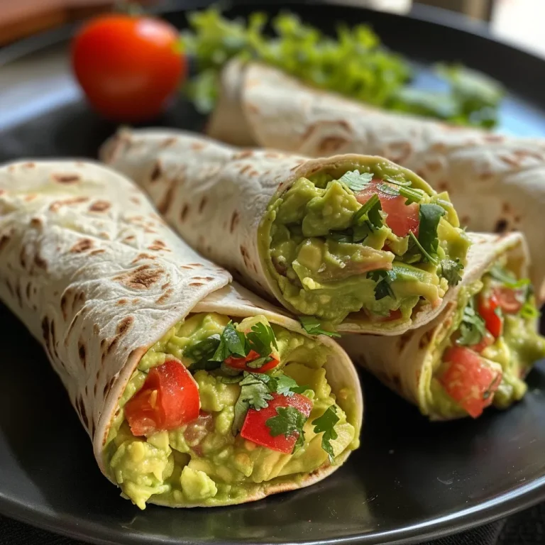 Genussvolle Wraps: Avocadocreme für jeden Tag Nahaufnahme eines Wraps mit Avocadocreme und frischen Zutaten.