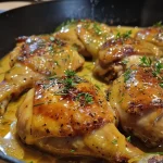 ['Juicy grilled chicken breasts glazed with a maple Dijon sauce.', 'Close-up of tender chicken covered in a shiny maple mustard glaze.', 'Side view of grilled chicken featuring a rich, golden brown coating.', 'Freshly cooked chicken breasts drizzled with a sweet and tangy sauce.']