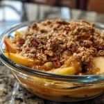 ['Close-up view of a baked Apple Pumpkin Crisp dessert with visible apple and pumpkin layers.', 'Side view of a warm, golden-brown Apple Pumpkin Crisp topped with crumbly oat and pecan mix.', 'Delicious Apple Pumpkin Crisp showing sliced apples, pumpkin puree, and a brown sugar topping.', 'A freshly baked Apple Pumpkin Crisp showcasing a crunchy topping and juicy fruit filling.']