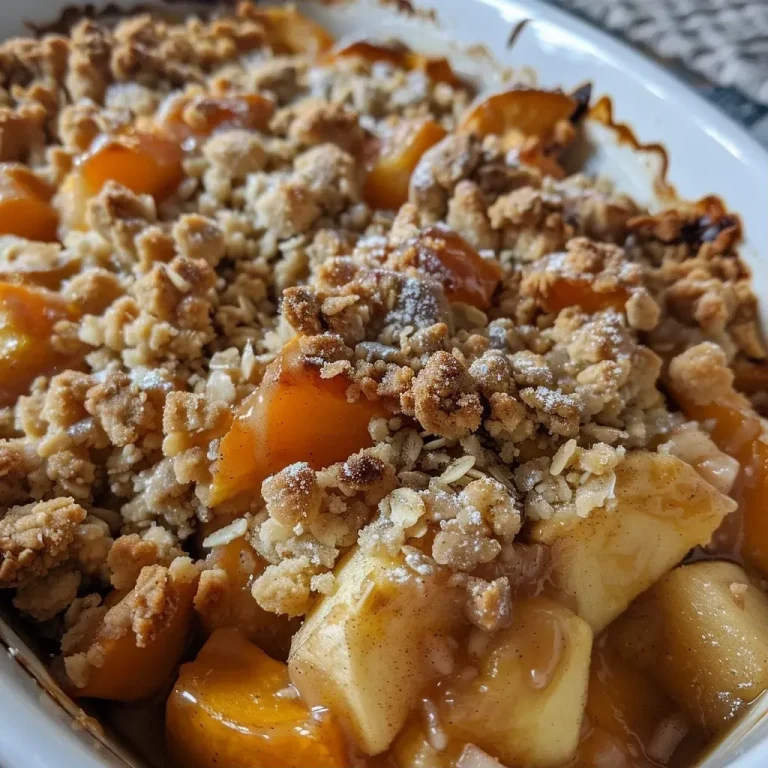 ['A close-up view of a slice of apple and pumpkin crumble topped with a golden-brown crust.', 'A delicious serving of Apfel Kürbis Crumble with visible chunks of apple and pumpkin.', 'A side view of warm apple and pumpkin crumble served in a rustic dish, showcasing its crumbly texture.', 'Juicy apple and pumpkin crumble with a crispy topping, captured in vibrant colors.']