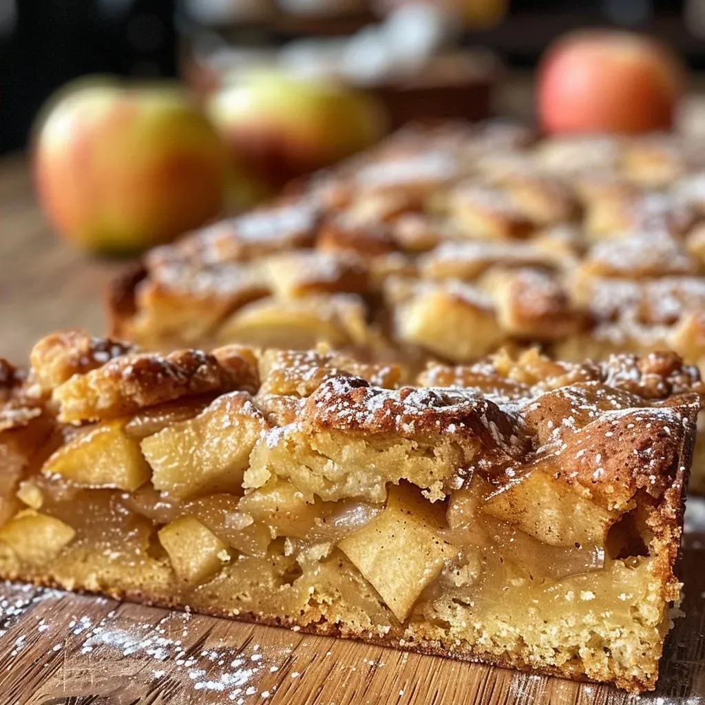 ['Close-up view of a moist apple cinnamon oatmeal cake with a side slice visible.', 'Side view of a delicious apple cinnamon cake, showcasing its fluffy texture and apple pieces.', 'Detailed shot of a freshly baked apple cinnamon oatmeal cake with a golden crust.', 'Close-up of a slice of apple cinnamon cake, highlighting the oats and apples in the batter.']