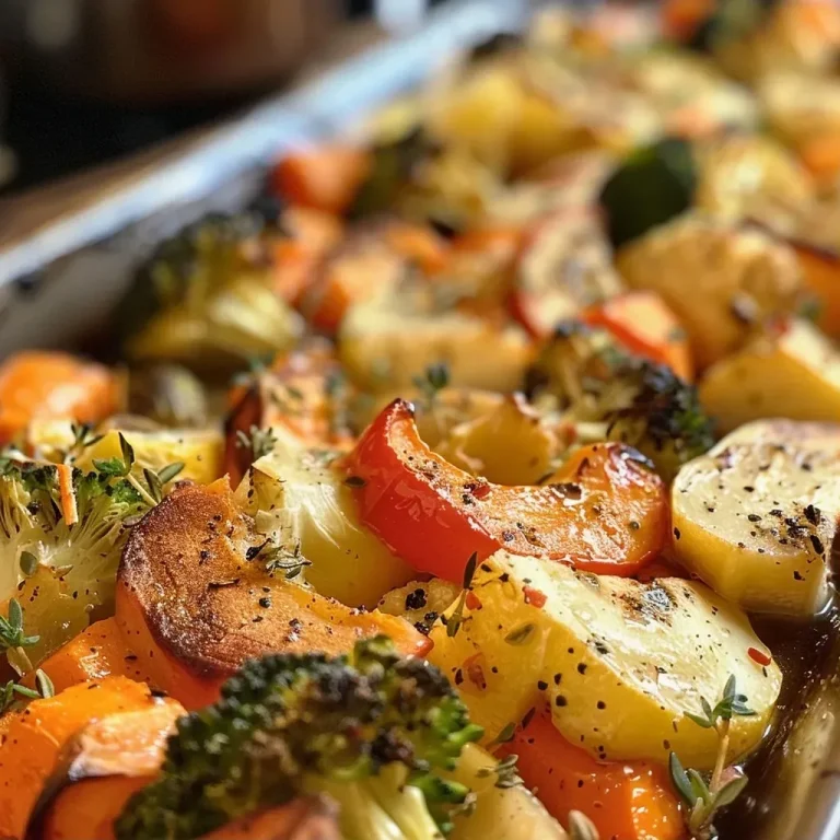 ['Close-up view of colorful roasted vegetables on a sheet pan.', 'Side view of oven-roasted carrots, bell peppers, broccoli, and zucchini.', 'Freshly roasted vegetables, showcasing vibrant colors and textures.', 'Assortment of cut vegetables arranged on a baking sheet before roasting.']