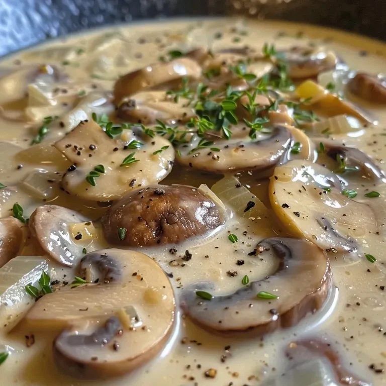 ['A close-up view of creamy mushroom soup in a bowl, garnished with fresh herbs.', 'Side angle of a bowl of rich mushroom soup, showcasing its creamy texture and garnishments.', 'Creamy mushroom soup captured in detail, with visible slices of mushrooms and herbs on top.', 'A luxurious bowl of mushroom soup, highlighting its creamy consistency and aromatic toppings.']