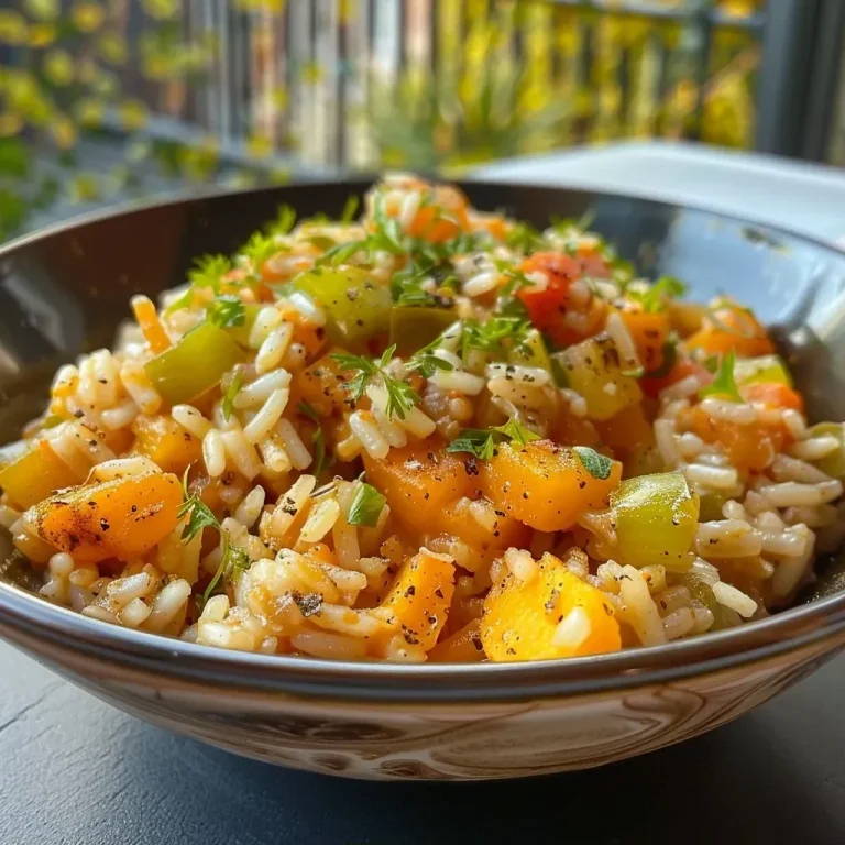 ['A close-up view of easy pumpkin rice dish with vibrant colors and garnished ingredients.', 'Juicy pumpkin rice served in a bowl, showcasing diced vegetables and creamy coconut texture.', 'A side view of a plate of delicious pumpkin rice with visible herbs and spices.', 'Close-up of pumpkin rice highlighting the chunky pumpkin pieces and creamy sauce.']
