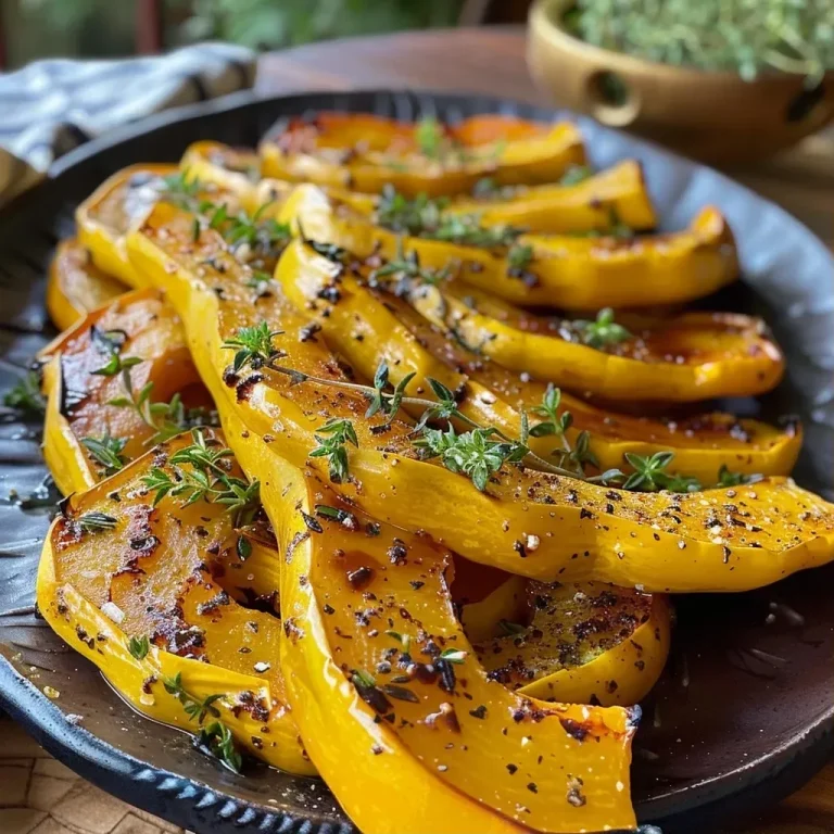 ['Close-up view of roasted Delicata squash, showcasing its golden-brown skin and tender interior.', 'Side view photo of juicy roasted Delicata squash with a crispy exterior, highlighting its texture.', 'Detailed shot of a slice of roasted Delicata squash, emphasizing caramelization and vibrant color.', 'Close-up image displaying the glistening surface of roasted Delicata squash, garnished with seasonings.']