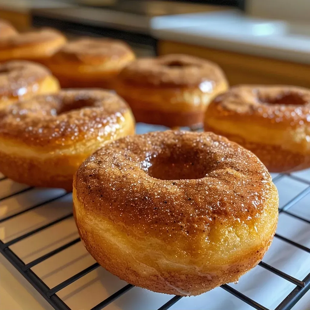['Close up of a healthy baked pumpkin donut drizzled with icing.', 'Side view of a pumpkin donut showcasing its fluffy texture and spices.', 'A delicious baked pumpkin donut with a golden-brown crust and cinnamon topping.', 'Juicy pumpkin donut presented on a plate, highlighting its moist interior.']