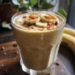 ['Close-up of a creamy pumpkin banana smoothie in a glass with a spoon beside it.', 'Side view of a luscious pumpkin banana smoothie topped with a sprinkle of cinnamon.', 'Smoothie featuring vibrant orange pumpkin and banana in a clear glass with a straw.', 'Appetizing pumpkin banana smoothie with yogurt, garnished with cinnamon, in natural lighting.']