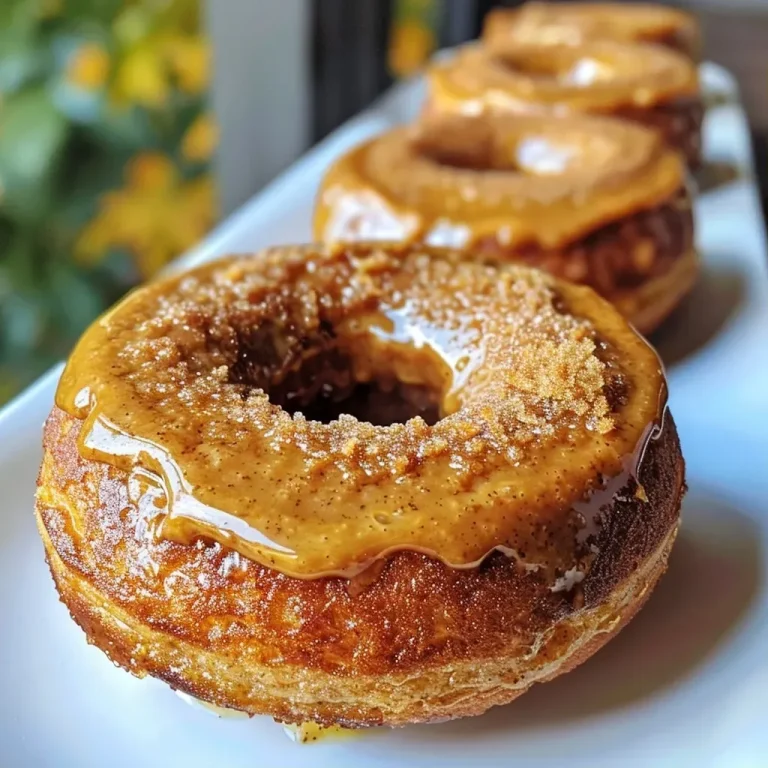 ['Close-up view of pumpkin protein donuts on a wooden surface.', 'Delicious Kürbis protein donuts stacked on a plate, showcasing their texture.', 'Side view of moist pumpkin donuts, highlighting their golden brown color.', 'Freshly baked pumpkin protein donuts with a sprinkle of cinnamon on top.']