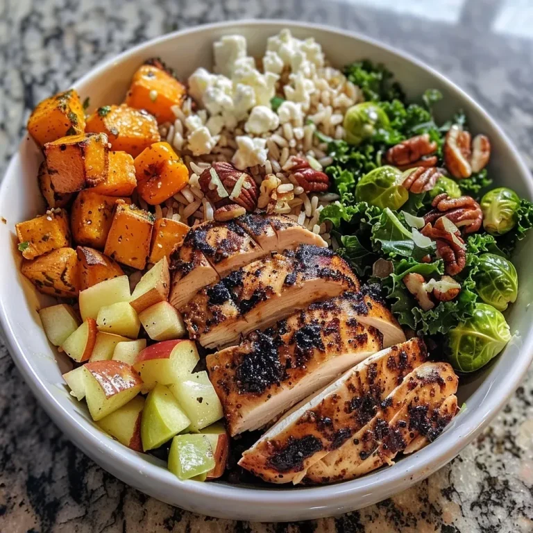 ['Close-up view of a Sweetgreen Harvest Bowl filled with colorful ingredients.', 'Side view of a delicious Sweetgreen Harvest Bowl showcasing fresh vegetables and chicken.', 'Detailed shot of a Sweetgreen Harvest Bowl featuring diced sweet potatoes, kale, and goat cheese.', 'Close-up image of a Sweetgreen Harvest Bowl with a variety of textures and colors.']