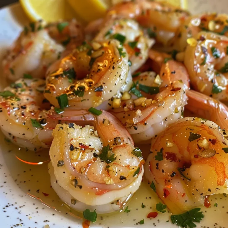 ['Close-up image of honey garlic grilled shrimp garnished with cilantro.', 'Juicy shrimp glistening with honey garlic sauce, served on a plate.', 'Succulent grilled shrimp coated in a honey garlic glaze, viewed from the side.', 'Freshly prepared honey garlic shrimp with vibrant garnishes.']