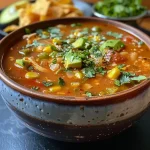 ['Close-up of a hearty white bean chicken chili in a bowl, topped with cilantro and avocado.', 'Side view of a creamy white bean chicken chili, showcasing shredded chicken and colorful toppings.', 'Delicious bowl of white bean chicken chili with a garnish of green chilis and tortilla chips.', 'Textured view of a rich white bean chicken chili, featuring ingredients like corn and yogurt.']