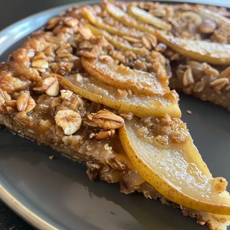 ['Close-up of golden brown cinnamon pear pancakes stacked on a plate.', 'Side view of fluffy pancakes topped with sliced pears and a sprinkle of cinnamon.', 'Deliciously plated cinnamon pear pancakes with a drizzle of syrup and butter.', 'Juicy pancakes made with pears, displayed with a hint of cinnamon and a warm glow.']