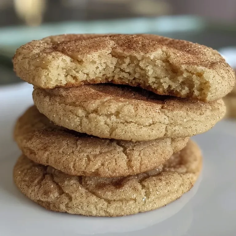 Close-up of golden brown butter snickerdoodles with a soft texture.