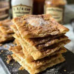 Close-up of Brown Sugar Cinnamon Pop Tart Bars with a golden crust and icing drizzle.