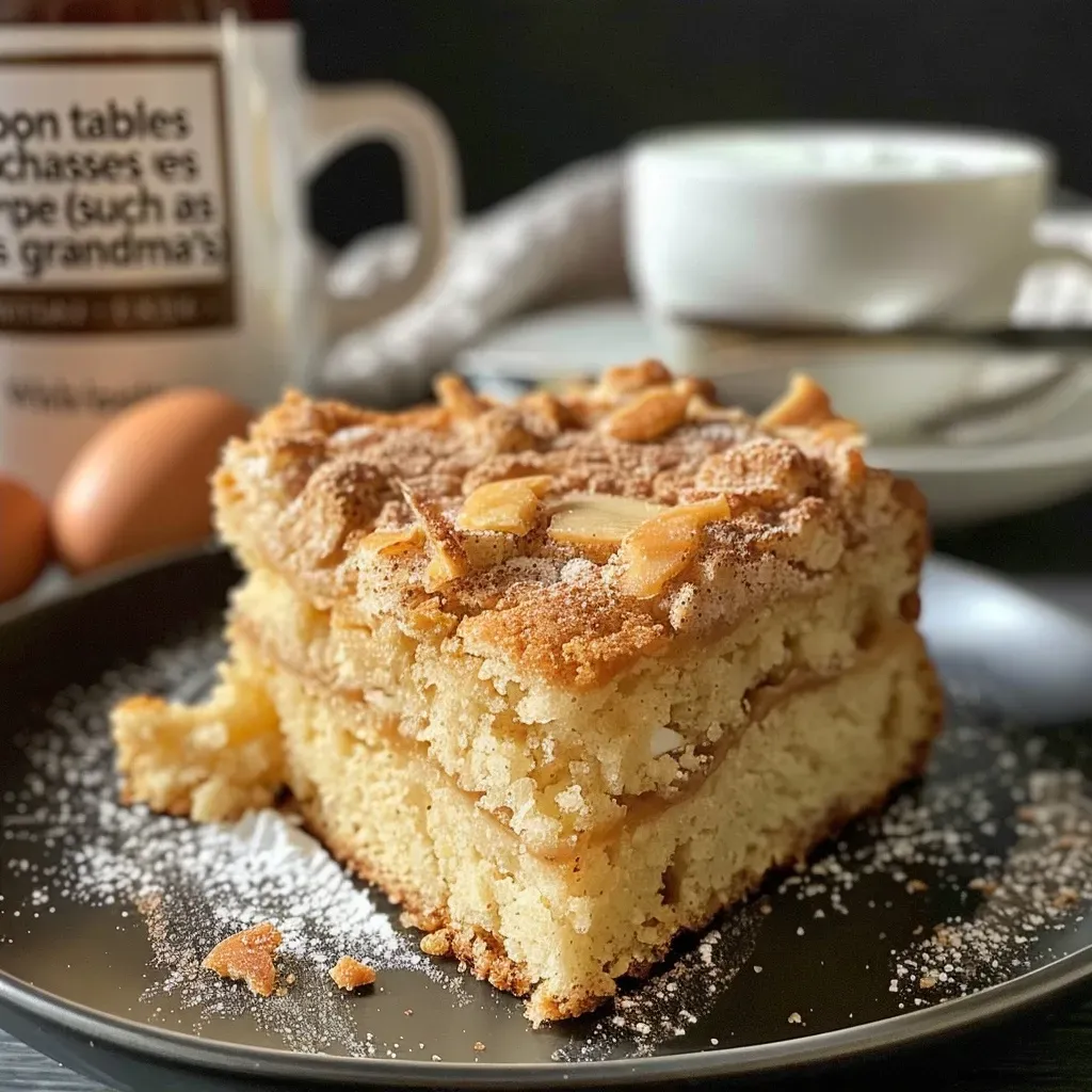 A sliced creamy eggnog pie with a smooth filling and a crumbly almond flour crust.
