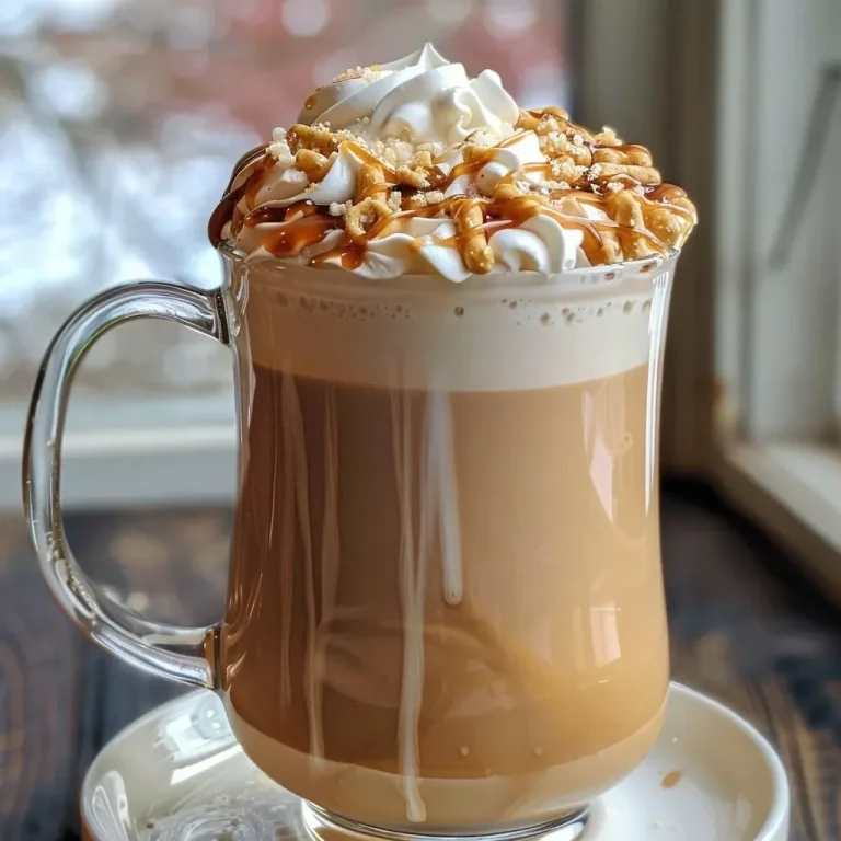 Karamelliger Genuss: Dein Salted Caramel Pretzel Latte Close-up of a Salted Caramel Pretzel Latte with whipped cream and crushed pretzels on top.