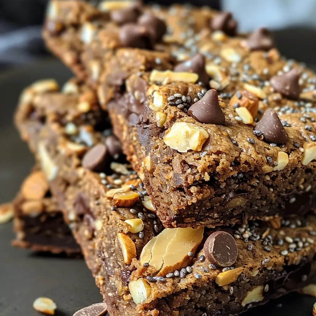 Side view of a delectable chocolate almond protein biscotti, highlighting slivered almonds and a golden hue.