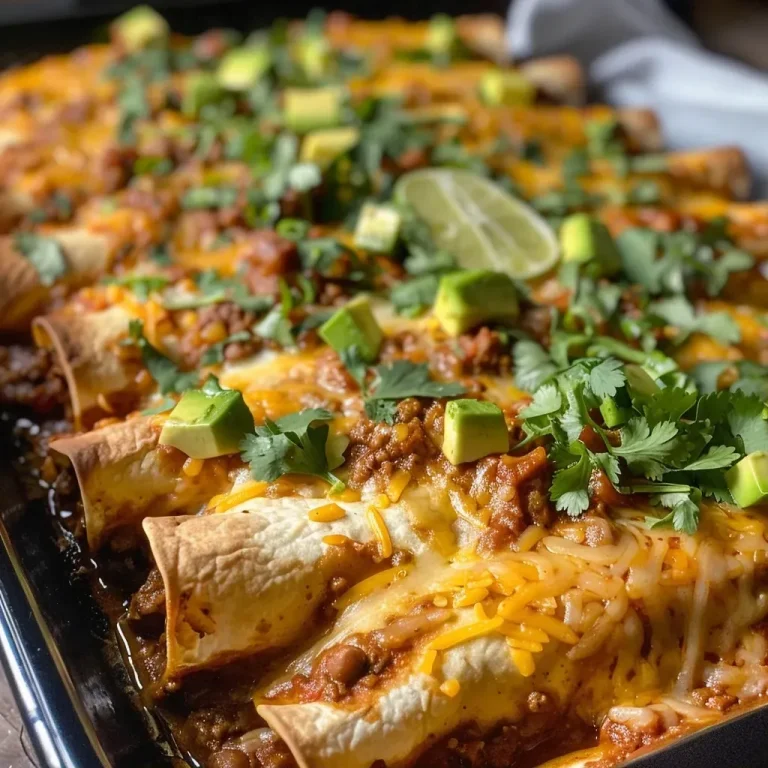 Wärmende Truthahn Enchilada Pfanne für Gemütliche Abende Close-up view of a Turkey Enchilada Skillet with colorful ingredients.