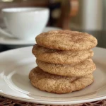 Close-up view of gluten-free snickerdoodles with a sugary cinnamon topping.