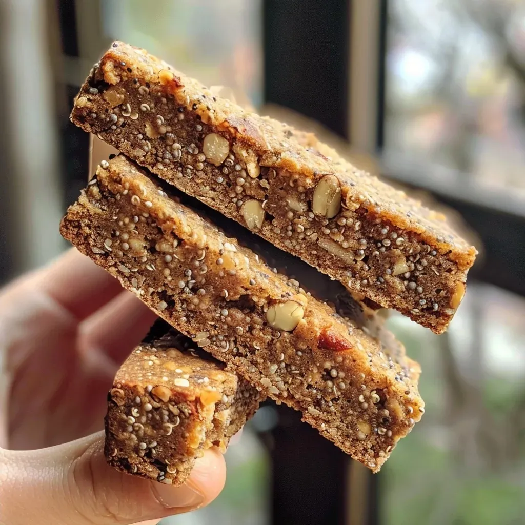 Close-up of a sliced vegan gluten-free protein biscotti showcasing its texture and ingredients.