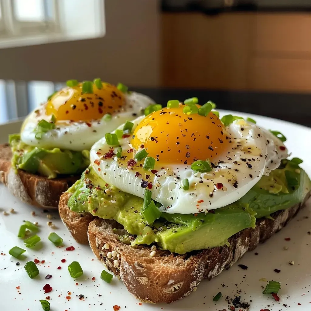 Avocado-Toast mit pochiertem Ei