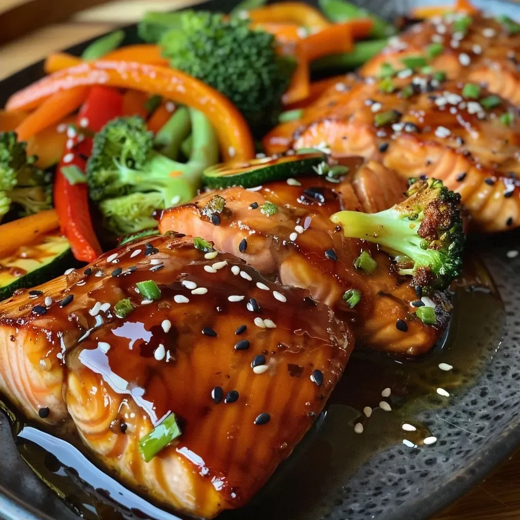 Teriyaki-Lachs mit Gemüse