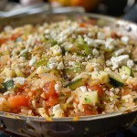 Zucchini-Reis-Pfanne mit Feta